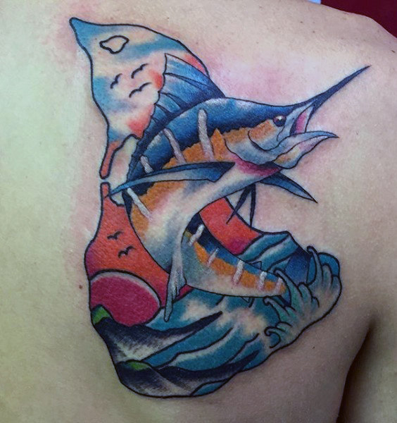 Ideas para Tatuajes de Pesca y Anzuelos 54