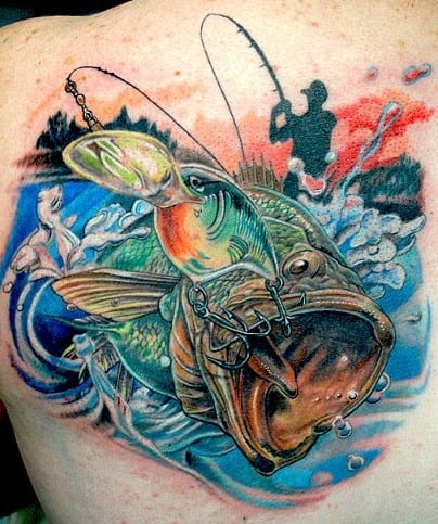 Ideas para Tatuajes de Pesca y Anzuelos 48