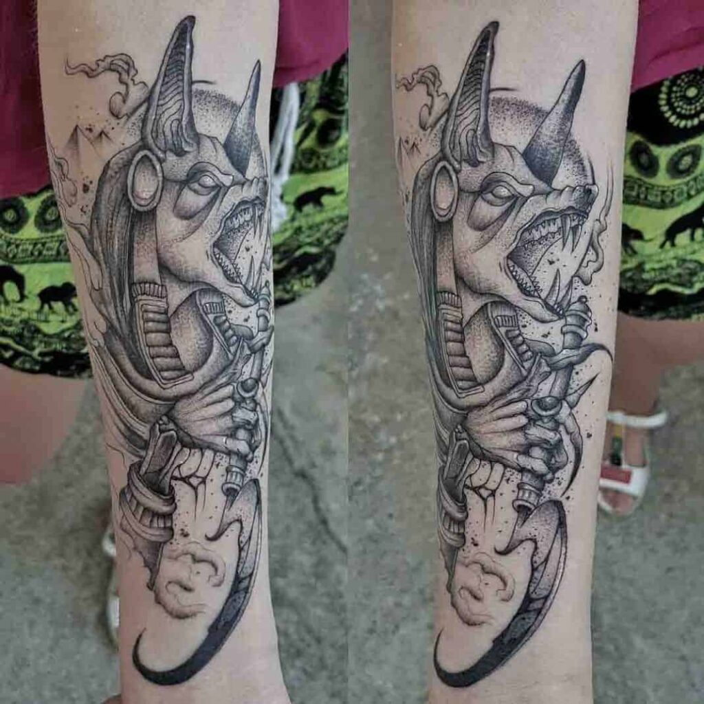 Tatuajes de Anubis: protector de los muertos 29