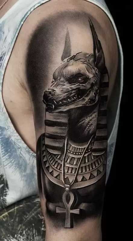 Tatuajes de Anubis: protector de los muertos 44