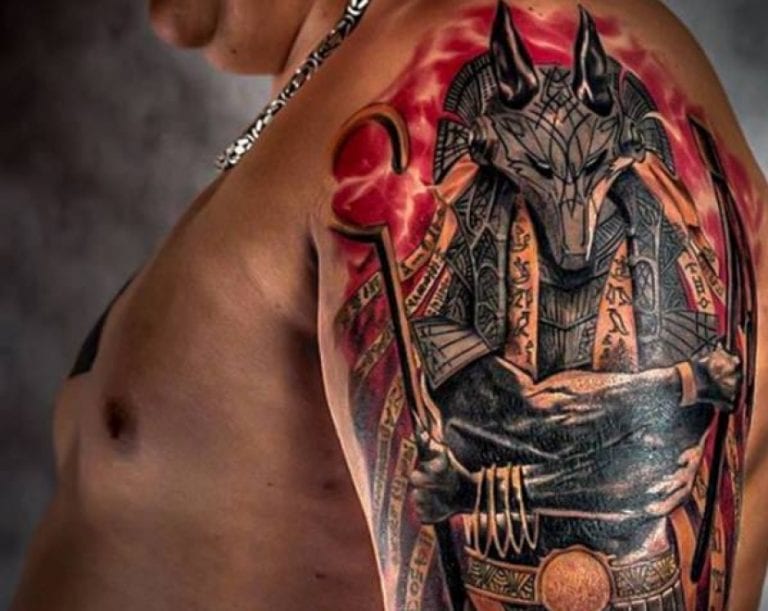 Tatuajes de Anubis: protector de los muertos 52